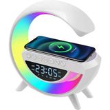 Artwork Anatolia BT-3401 Kablosuz Şarj Standı Rgb Ledli Dijital Saatli Alarmlı Radyolu Bluetooth Hoparlör