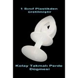 artwork Geçmeli Perde Ve Tül Düğmesi Korniş Halkası(50 Adet) Dikilebilir Özelliğinde