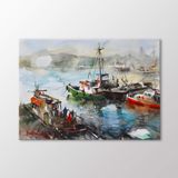 Arty Tablo Ozb 101 100X140 Suluboya Balıkçı Teknelerisuluboya Balıkçı Tekneleri Tablo Amz-Ozb101-X 70X50