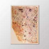 Arty Tablo Piri Reis Haritası Tablo Amz-Art404-X 30X40