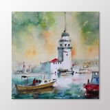 Arty Tablo Suluboya Kız Kulesi AMZ-OZB047-x 40x40