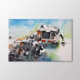 Arty Tablo Suluboya Tekne Tablo Amz-Ozb097-X 90X60