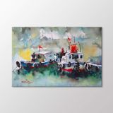 Arty Tablo Suluboya Tekneler Tablo Amz-Ozb109-X 90X60