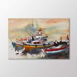 Arty Tablo Suluboya Tekneler Ve Istanbul Tablo Amz-Ozb055-X 90X60