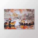 Arty Tablo Suluboya Tekneler Ve Istanbul Tablo Amz-Ozb089-X 90X60