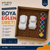 Artykids Craft El Yapımı Taş Tozu Boyama Kiti // Arabalar Set 1 // Aile - Çocuk Aktivitesi