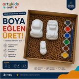 Artykids Craft El Yapımı Taş Tozu Boyama Kiti // Arabalar Set 2 // Aile - Çocuk Aktivitesi