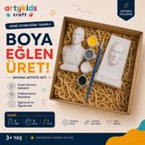 Artykids Craft El Yapımı Taş Tozu Boyama Kiti // Atatürk // Aile - Çocuk Aktivitesi