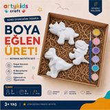 Artykids Craft El Yapımı Taş Tozu Boyama Kiti // Dinozorlar // Aile - Çocuk Aktivitesi