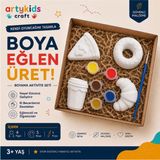 Artykids Craft El Yapımı Taş Tozu Boyama Kiti // Kahvaltı Set 1 // Aile - Çocuk Aktivitesi