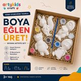 Artykids Craft El Yapımı Taş Tozu Boyama Kiti // Sevimli Ayı ile Kız // Aile - Çocuk Aktivitesi