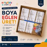 Artykids Craft El Yapımı Taş Tozu Boyama Kiti // Tablet Kahramanlar // Aile - Çocuk Aktivitesi
