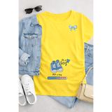 ArtYus It's a Boy Baskılı Hamile Tişörtü Oversize Pamuklu Rahat Kesim Anne T-Shirt