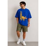 ArtYus Jerry Peynir Baskılı Bisiklet Yaka Salaş Unisex Oversize Tişört - Çizgi Film Temalı Pamuklu T-Shirt