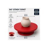 Artzone Masaüstü Turnet 25CM - Kırmızı
