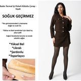 ARV Moda Kadın Termal Içi Polarlı Külotlu Çorap- Siyah - Standart