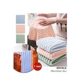 ARVALE 1 Adet Mikrofiber Bez 28x30, Süper Emici Mercan Polar Kumaş, Koku Yapmaz, Nem ve Bakteri Önler Çeyiz