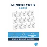 ARVALE 3 Adet 5'li 29 * 7 Silikon Askı Şeffaf Güçlü Kendinden Yapışkanlı Kapı Duvar Askısı Ağır Yük Taşıma