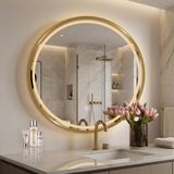ARVALE Akıllı Dokunmatik 60 cm Yuvarlak Duvar Aynası, 3 Farklı Işık Modu ve LED Aydınlatmalı Banyo ve Makyaj Aynası