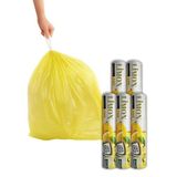 ARVALE Büyük Boy 65X70 Kokulu Büzgülü Çöp Poşeti 5 Paket (50 Adet) Çöp Torbası 60 Litre Çöp Torbası (Limon)
