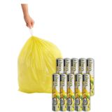 ARVALE Büyük Boy 65X70 Limon Kokulu Büzgülü Çöp Poşeti 100 Adet (10 PAKET) Çöp Torbası 60 Litre