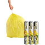 ARVALE Büyük Boy 65X70 Limon Kokulu Büzgülü Çöp Poşeti 30 Adet (3 PAKET) Çöp Torbası 60 Litre