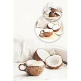 ARVALE El Yapımı Coconut Kupa 350 ml Estetik Kahve Fincanı