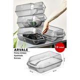 ARVALE Füme Renk Hava Alan Kilit Kapak Ayakkabı Saklama Kutusu 10 Adet