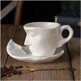 ARVALE İskandinav Yüz Şekilli Fincan Takımı - Kupa Kahve Fincan Takımı Hediyelik - 1 Set 260 ml
