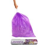 ARVALE Kokulu Büyük Boy Büzgülü Çöp Poşeti 10'lu Rulo 65 x 70 cm 60 Litre Yırtılmaz Sızdırmaz Atık Torbası Lavanta
