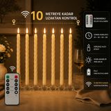 ARVALE Lumivela Kumandalı Spiral LED Mum 6’lı Set – Gerçekçi Alev Efektli Pilli Şamdan Mum