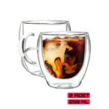 Arvale Main 2 Adet 250 Ml Çift Cidarlı Kulplu Cam Çay Kahve Süt Kupa Borosilikat Bardak
