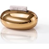 Arvale Parlak Gold Oval Peçetelik – Lüks Dekoratif Sofra & Masa Üstü Peçete Tutucu Aksesuar - Çok Renkli - 1 Adet