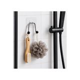 ARVALE Yapışkanlı 1 Adet Çift Kancalı Banyo Mutfak Askısı Krom Askılık Duvar Askı Organizer