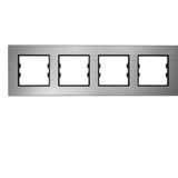 Arvehu Electric Alg204-71 Asfir Alüminyum Gümüş Dörtlü Çerçeve (Mekanizma Hariç)