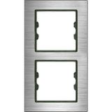 Arvehu Electric Alg212-71 Asfir Alüminyum Gümüş Dikey Ikili Çerçeve (Mekanizma Hariç)