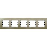 Arvehu Electric Apg305-71 Asfir Pleksiglas Şampanya Beşli Çerçeve (Mekanizma Hariç)