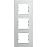 Arvehu Electric Apg613-21 Asfir Pleksiglas Mat Beyaz Dikey Üçlü Çerçeve (Mekanizma Hariç)