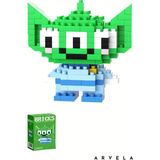 Arvela Yeşil Uzaylı Bricks Karakter Figürü – Eğitici Mini Blok Oyuncak Koleksiyon Parçası