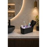 Arvella Studio Çok Bölmeli Banyo & Makyaj Düzenleyici Organizer – Diş Fırçalık Kozmetik Kutusu - LUNA04 Lila