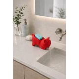 Arvella Studio Kedi Tasarımlı Katı Sabunluk Ve Bulaşık Süngeri Standı – Kendinden Tahliyeli Modern Banyo & Mutfak Sabun ve Bulaşık Süngeri Standı | Dekoratif Şık Sabun Kabı