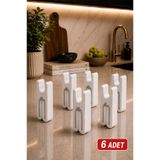 Arvella Studio Klick Premium Ambalaj ve Poşet Kapatma Mandalı (6'lı Set) Paketleme Klipsi, Torba Kapatıcı 4cm Güçlü ve Pratik