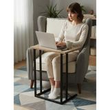 Arvelo Laptop Sehpası Çalışma Sehpası Kahvaltı Masası Metal Ayaklı - 60 x 40 x 65 - Atlantik Çam