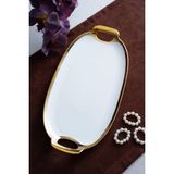 Arven Oval Gold Sunum Tepsisi - 41 cm