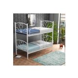 arvenlive Şık Metal Ranza 90x190 Cm Çift Kişilik (beyaz Renk ) Yataksız