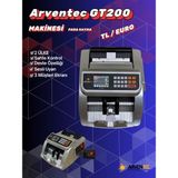Arventec GT200 Kağıt Para Sayma Makinesi TL Euro Gri Renkli Ekran 130 Adet Besleme Kapasitesi