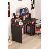 Arvessohome Oyuncu Masası Gamer Model Çalışma Masası Siyah-Kırmızı Model