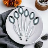 Arvey 6 Adet Damla Yemek Kaşığı 6 Kişilik - Gümüş