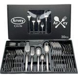 Arvey Lizbon 30 Parça 6 Kişilik Çatal Kaşık Takımı - Gümüş