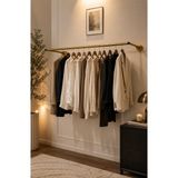 Arvion Home Modern Gold Metal Duvara Monte 100 Cm Askılık Elbise Askılığı Konfeksiyon Askılığı Duvar Askısı Kıyafet Askılığı